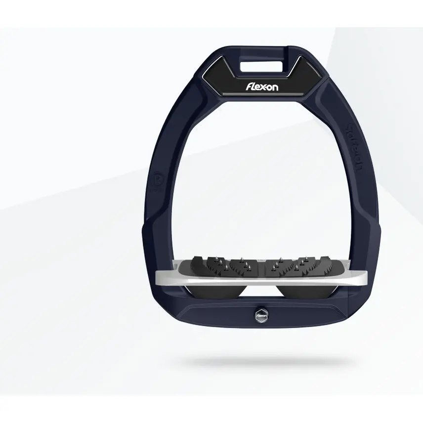 Sicherheitssteigbügel Reiten Schräg Ultra Grip Aluminium/Grau/Schwarz Flex-On Safe-On