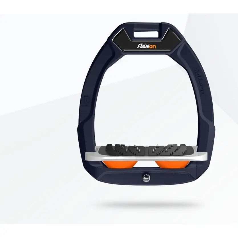 Sicherheitssteigbügel Reiten Neigung Ultra Grip Aluminium/Grau/Orange Flex-On Safe-On