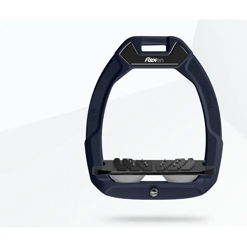 Sicherheitssteigbügel Reiten Neigung Ultra Grip Aluminium/Schwarz/Grau Flex-On Safe-On