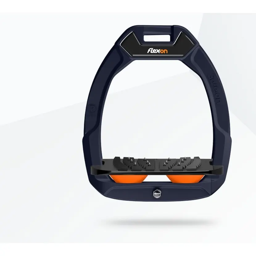 Sicherheitssteigbügel Reiten Neigung Ultra Grip Aluminium/Schwarz/Orange Flex-On Safe-On