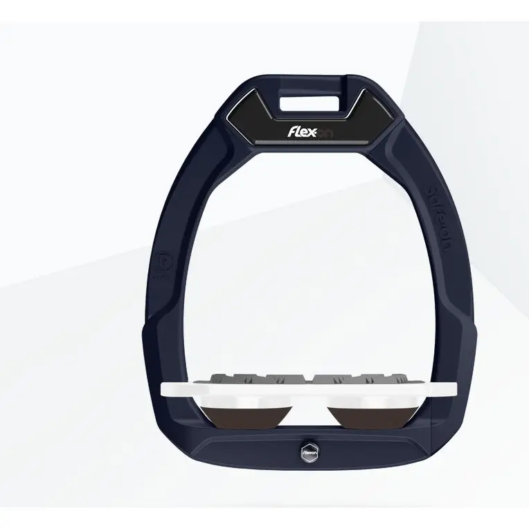 Sicherheitsreitsteigbügel Flat Grip Aluminium/Weiß/Braun Flex-On Safe-On