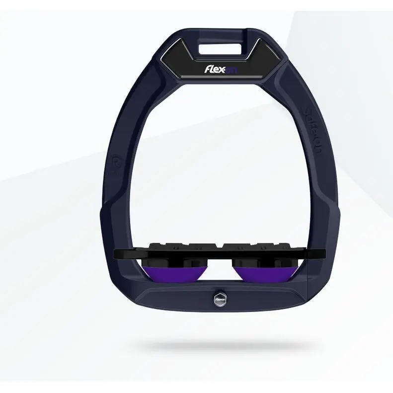 Comparer les prix de Étriers de sécurité d’équitation Plat Grip Aluminium/Noir/Violet Flex-On Safe-On