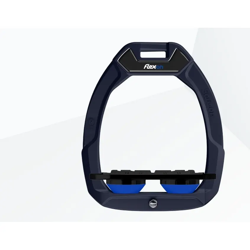 Sicherheitssteigbügel Flach Grip Aluminium/Schwarz/Blau Flex-On Safe-On