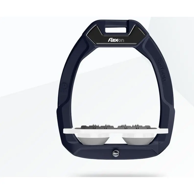 Étriers de sécurité d’équitation Plat Ultra Grip Aluminium/Blanc/Gris Flex-On Safe-On