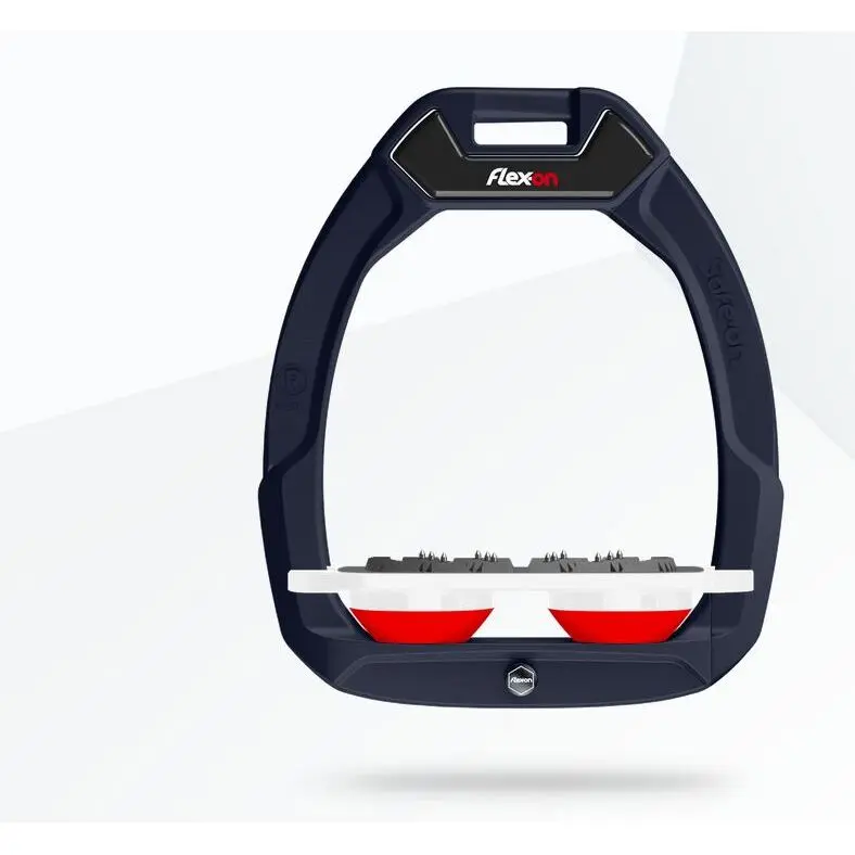 Étriers de sécurité d’équitation Plat Ultra Grip Aluminium/Blanc/Rouge Flex-On Safe-On