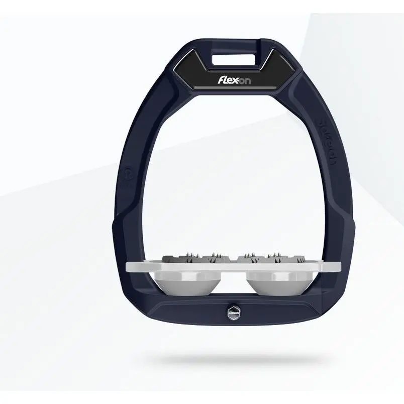 Étriers de sécurité d’équitation Plat Ultra Grip Aluminium/Gris/Gris Flex-On Safe-On
