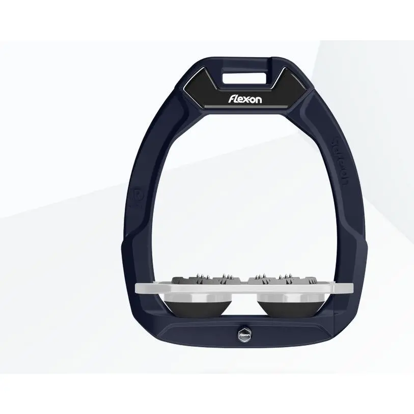Étriers de sécurité d’équitation Plat Ultra Grip Aluminium/Gris/Noir Flex-On Safe-On