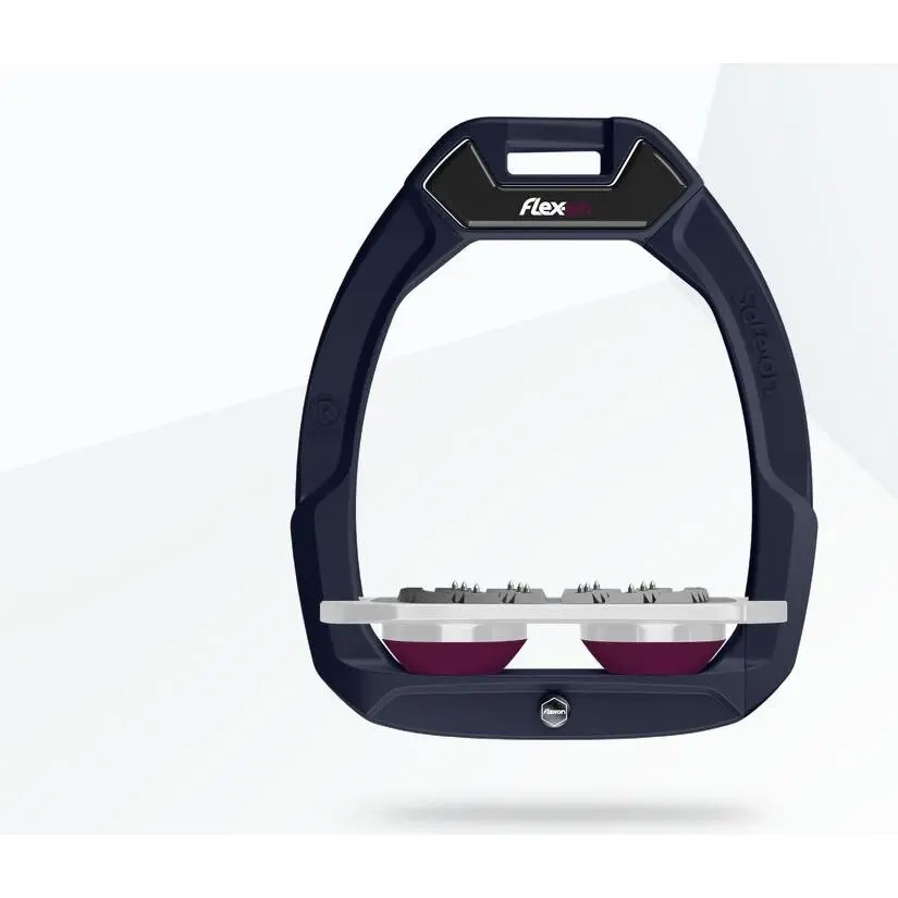 Étriers de sécurité d’équitation Plat Ultra Grip Aluminium/Gris/Prune Flex-On Safe-On