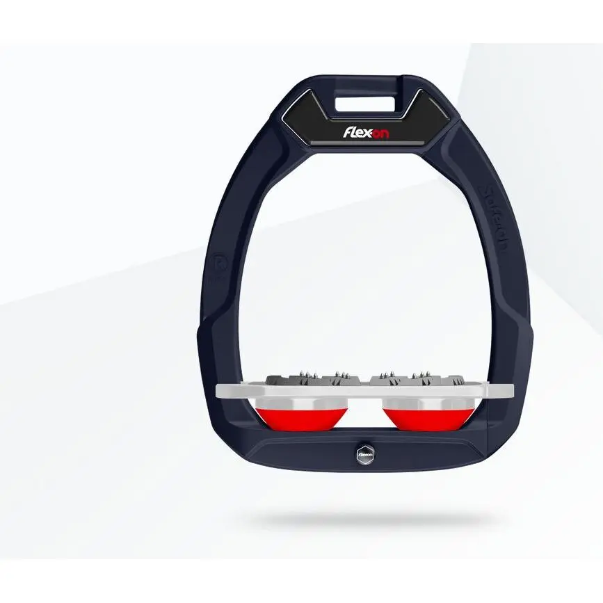 Sicherheitssteigbügel Flach Ultra Grip Aluminium/Grau/Rot Flex-On Safe-On