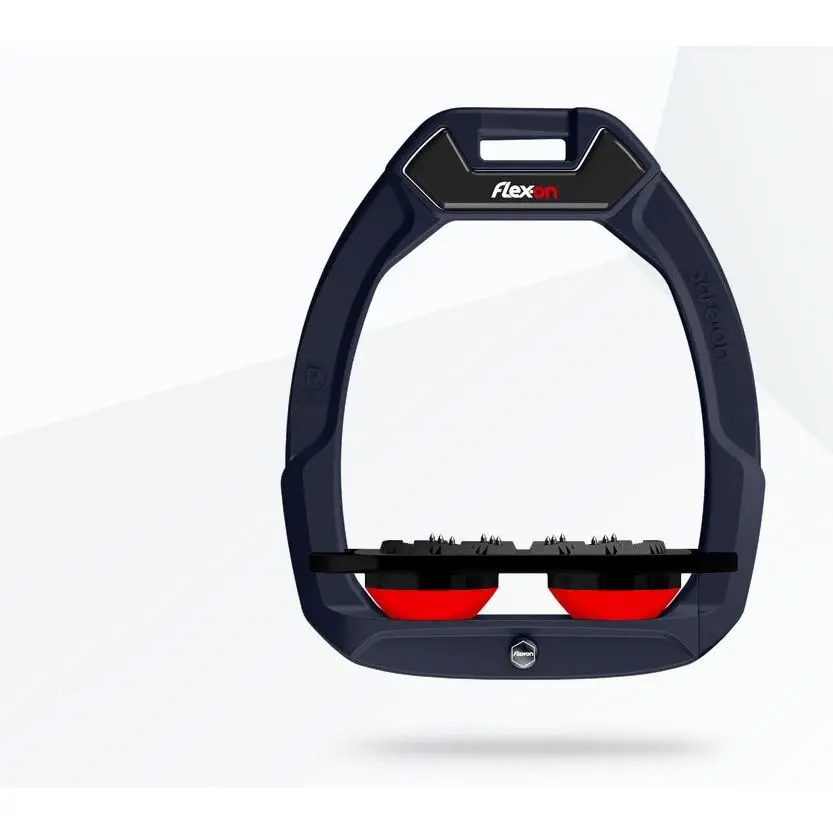 Sicherheitssteigbügel Flach Ultra Grip Aluminium/Schwarz/Rot Flex-On Safe-On
