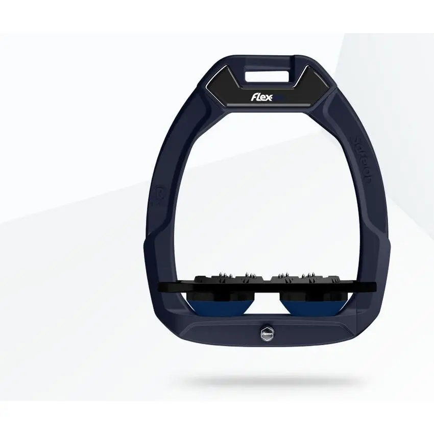 Sicherheitssteigbügel Flach Ultra Grip Aluminium/Schwarz/Marine Flex-On Safe-On
