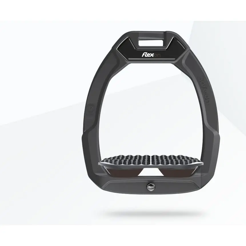 Sicherheitssteigbügel für den Reitsport Endurance Anthrazit/Grau/Braun Flex-On Safe-On