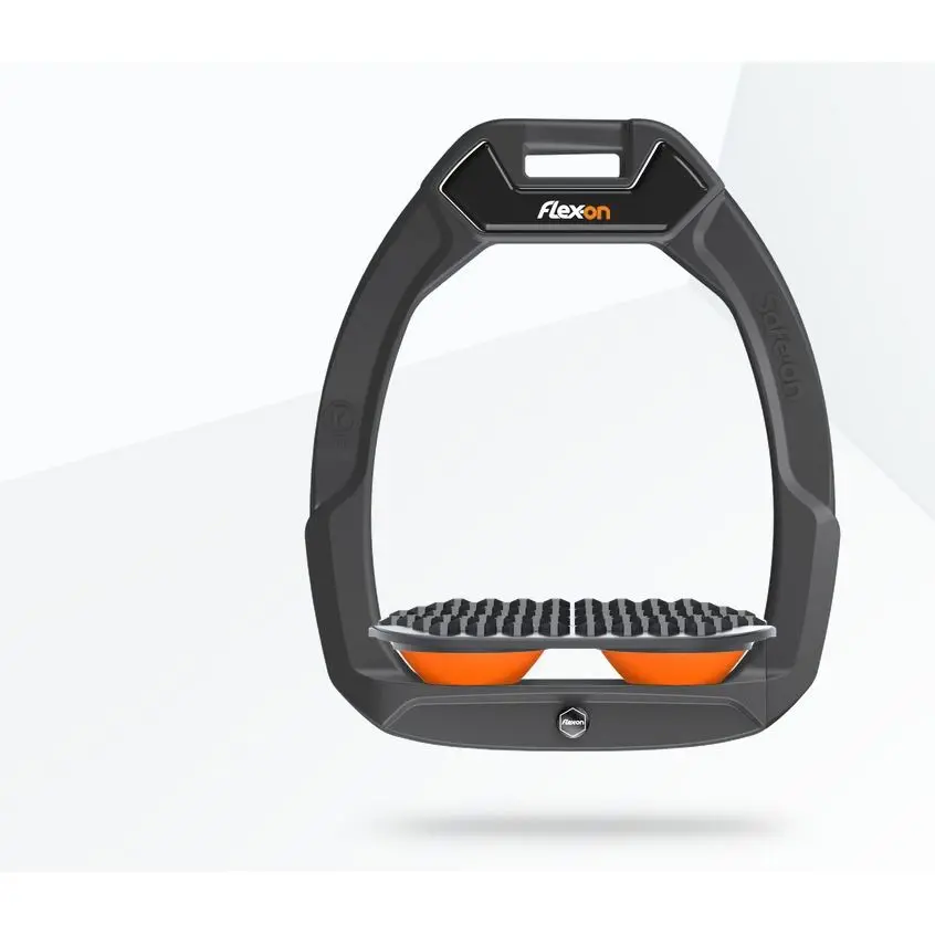 Sicherheitsreitsteigbügel Endurance Anthrazit/Grau/Orange Flex-On Safe-On