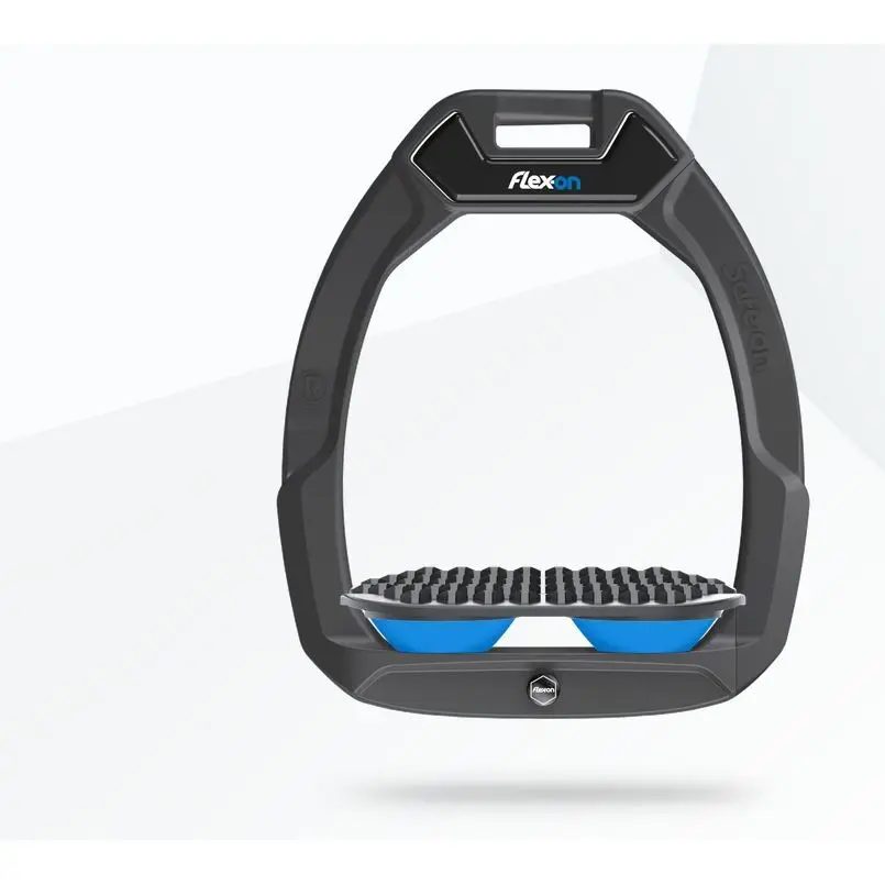 Sicherheitssteigbügel Reitsport Endurance Anthrazit/Grau/Blau Flex-On Safe-On