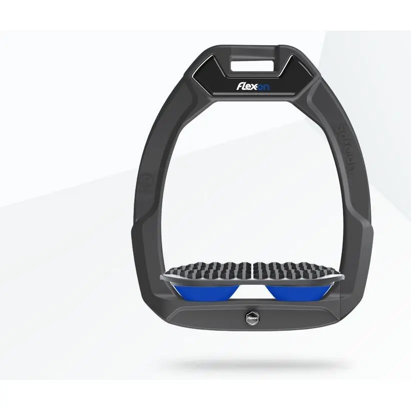 Étriers de sécurité d’équitation Endurance Anthracite/Gris/Bleu Flex-On Safe-On
