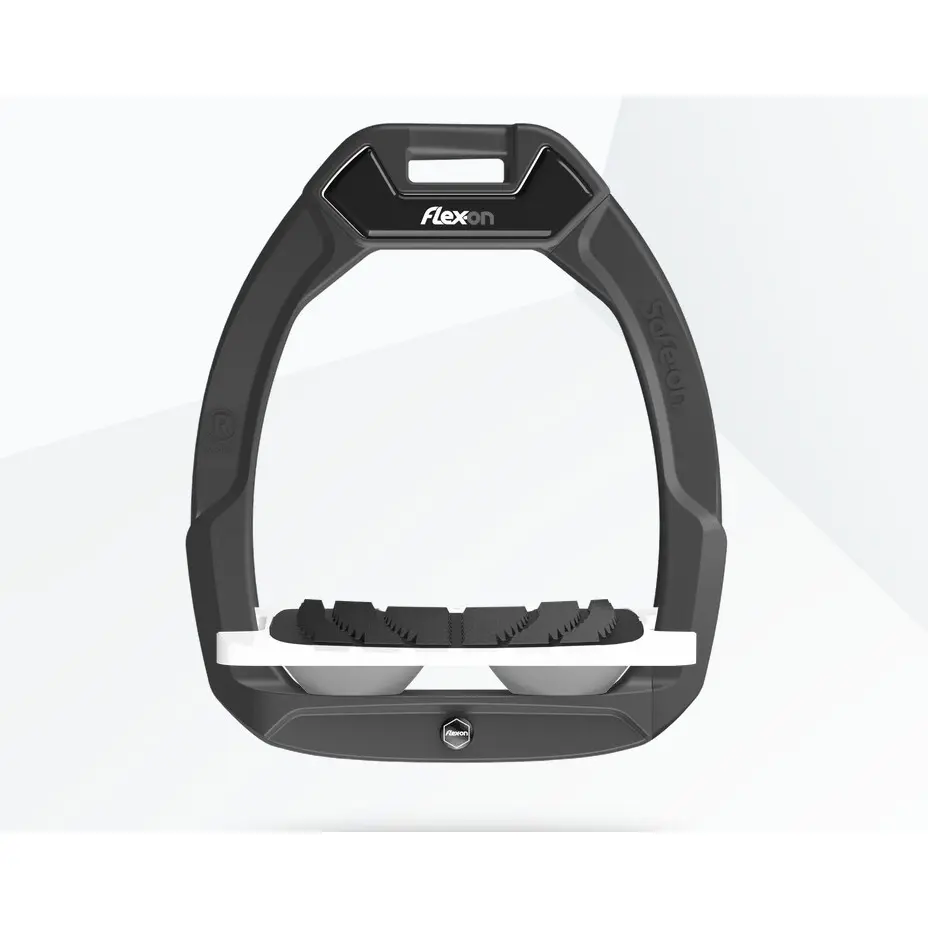 Sicherheitsreitsteigbügel schräg Grip Anthrazit/Weiß/Grau Flex-On Safe-On