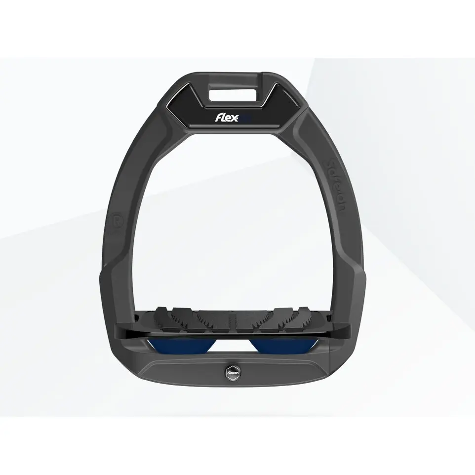 Sicherheitssteigbügel Reiten Neigung Grip Anthrazit/Schwarz/Marine Flex-On Safe-On
