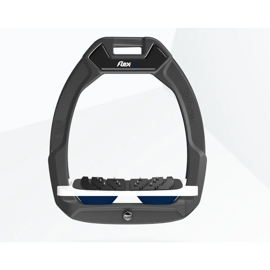 Sicherheitsreitsteigbügel Neigung Ultra Grip Anthrazit/Weiß/Marine Flex-On Safe-On