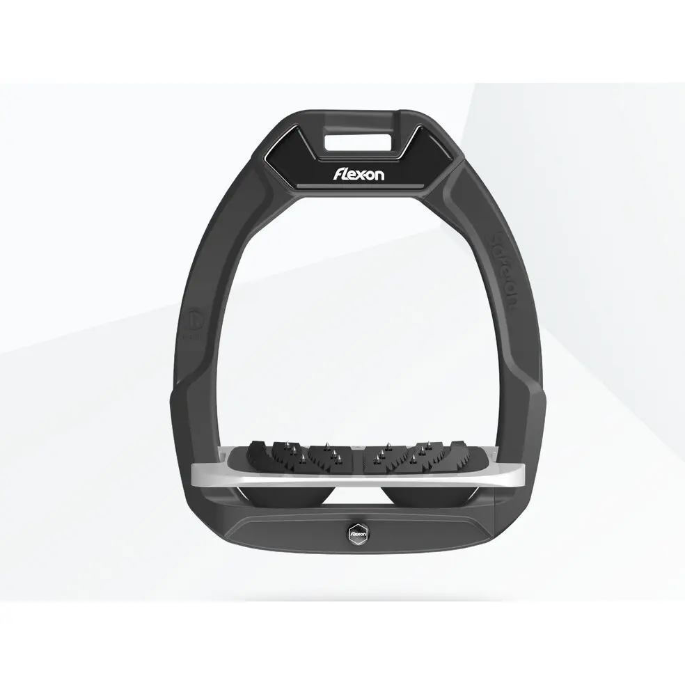 Sicherheitssteigbügel Reiten Neigung Ultra Grip Anthrazit/Grau/Scharz Flex-On Safe-On