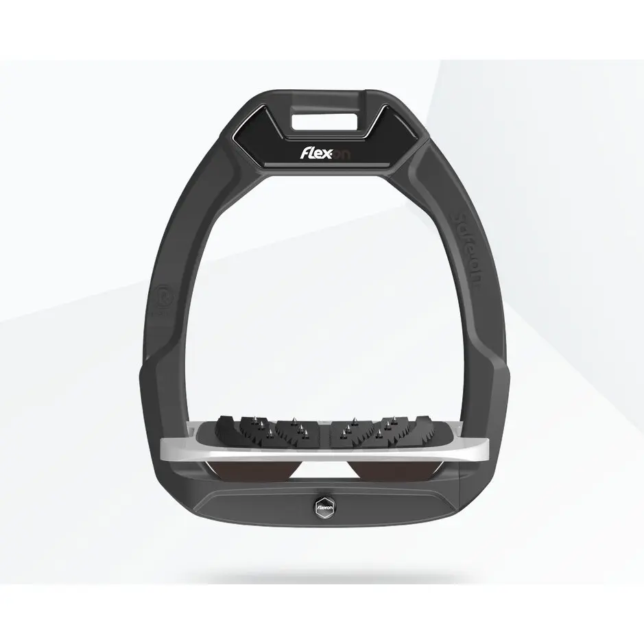 Sicherheitsreitsteigbügel Neigung Ultra Grip Anthrazit/Grau/Braun Flex-On Safe-On