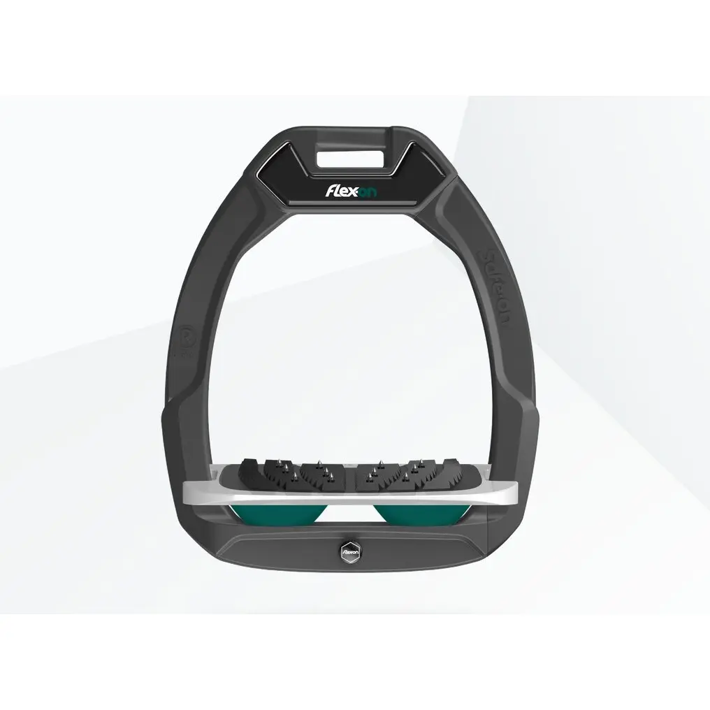 Étriers de sécurité d’équitation Incliné Ultra Grip Anthracite/Gris/Vert Flex-On Safe-On
