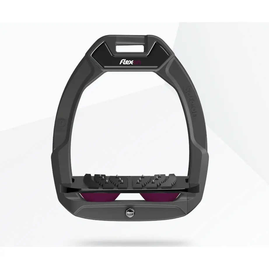 Meilleurs prix pour Étriers de sécurité d’équitation Incliné Ultra Grip Anthracite/Noir/Prune Flex-On Safe-On