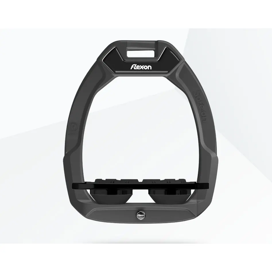 Sicherheitssteigbügel Plat Grip Anthrazit/Schwarz/Schwarz Flex-On Safe-On