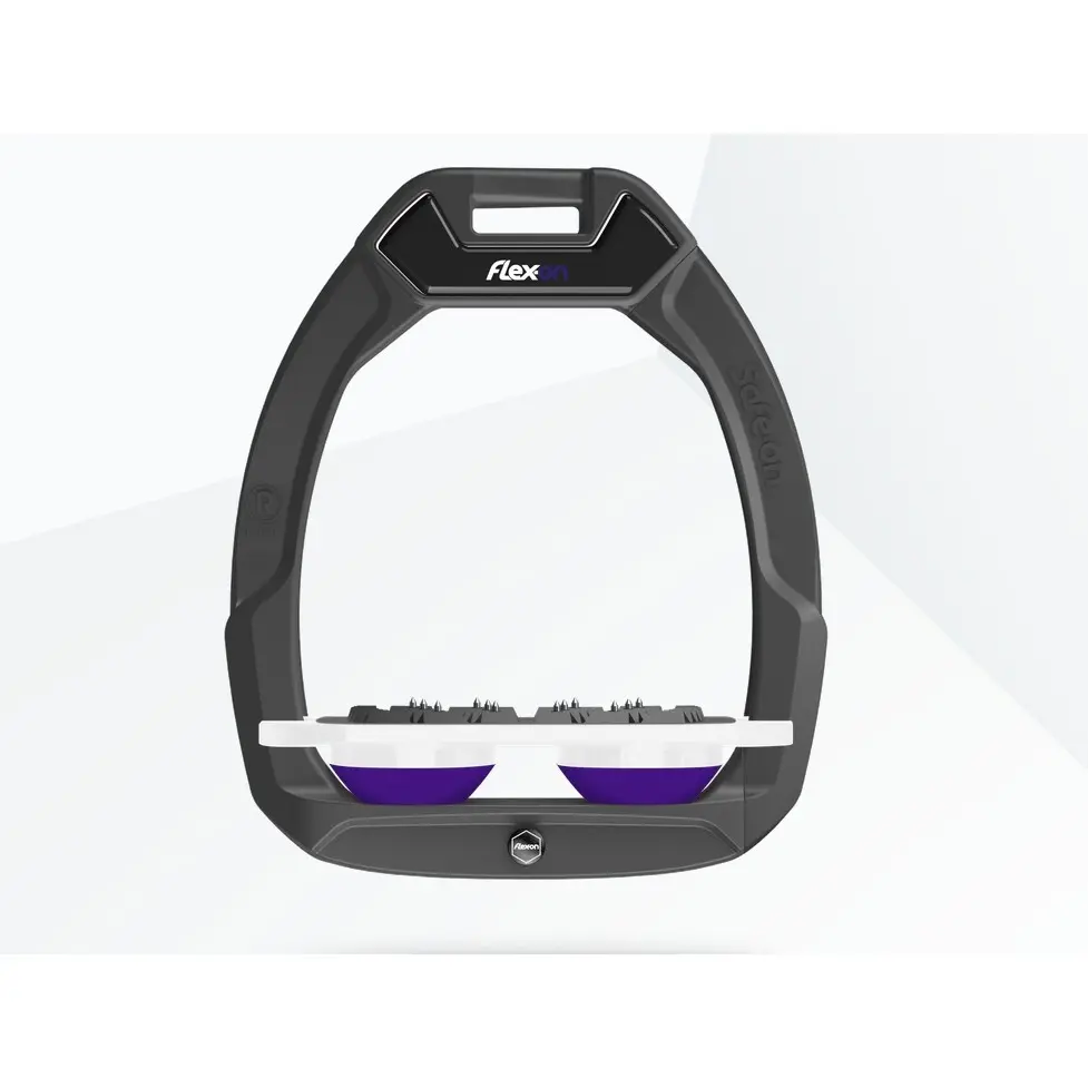 Meilleurs prix pour Étriers de sécurité d’équitation Plat Ultra Grip Anthracite/Blanc/Violet Flex-On Safe-On