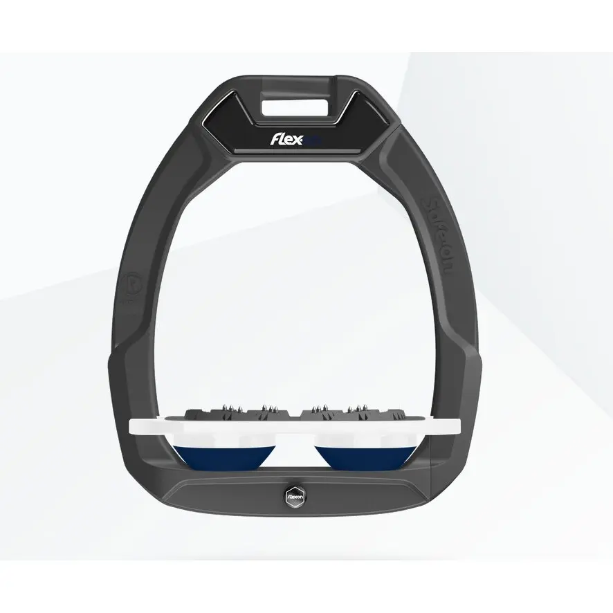 Meilleurs prix pour Étriers de sécurité d’équitation Plat Ultra Grip Anthracite/Blanc/Marine Flex-On Safe-On