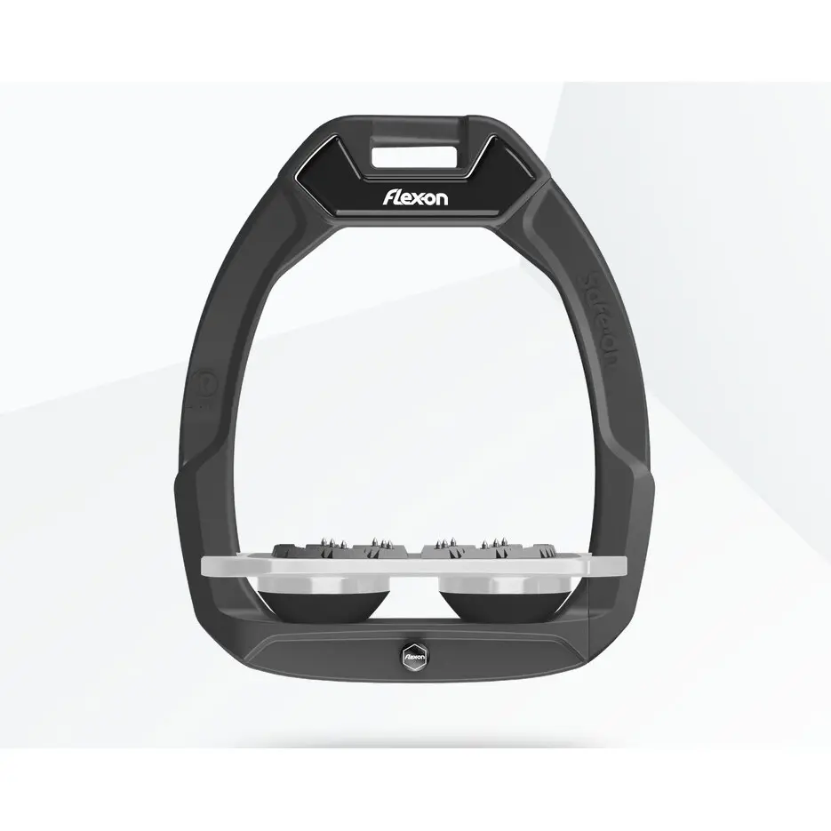 Sicherheitsreitsteigbügel Plat Ultra Grip Anthrazit/Grau/Schwarz Flex-On Safe-On