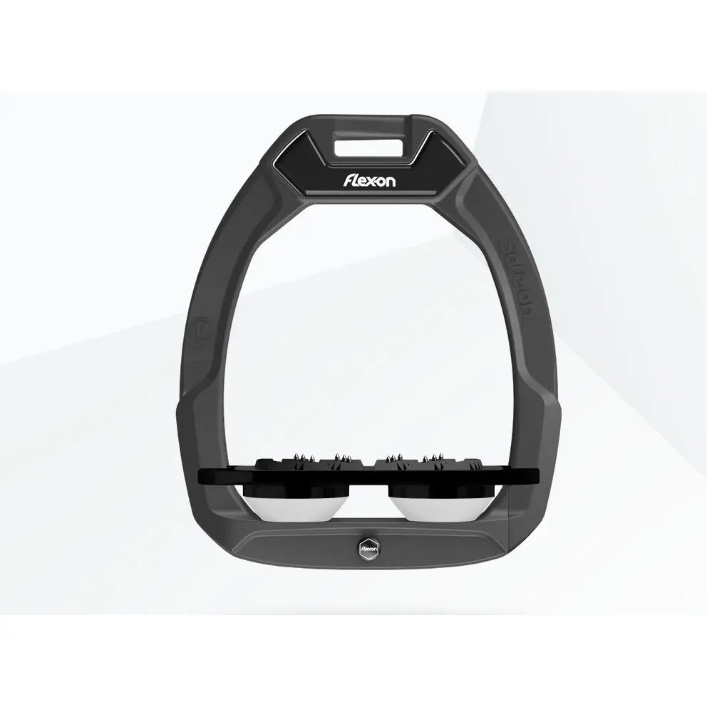 Sicherheitssteigbügel Flat Ultra Grip Anthrazit/Schwarz/Weiß Flex-On Safe-On