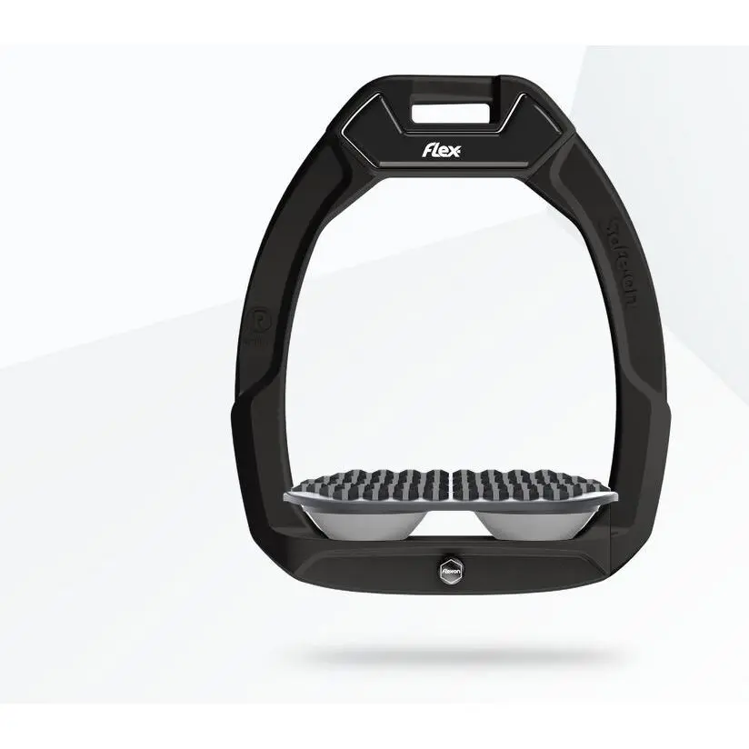 Schwarz/ Grau/ Grau Sicherheits-Steigbügel für das Reiten mit Endurance Flex-On Safe-On