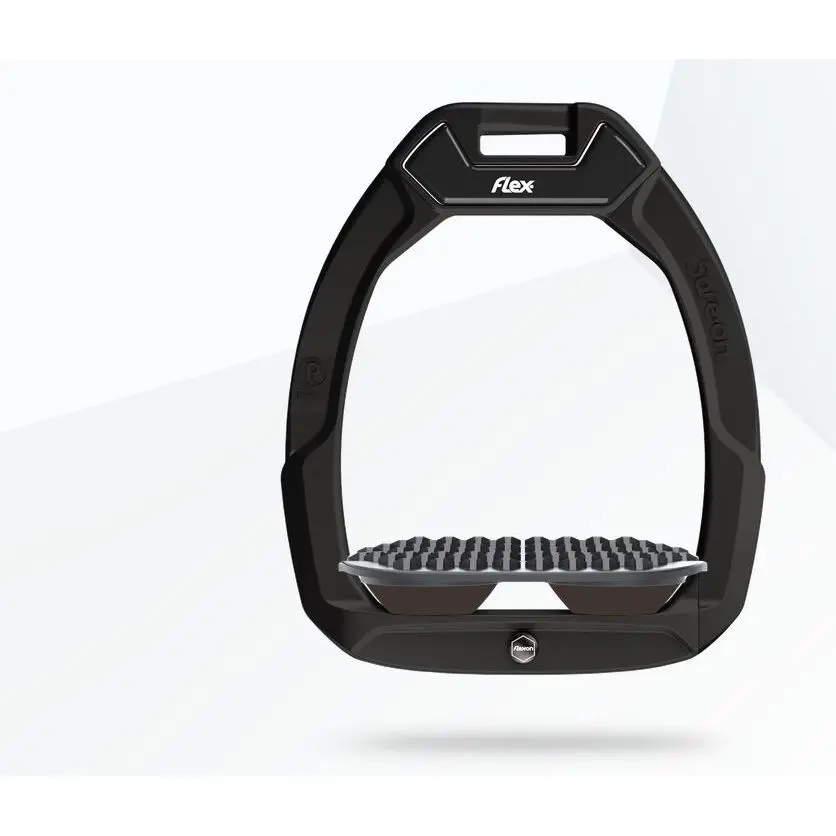Sicherheitssteigbügel Reiten Endurance Schwarz/Grau/Braun Flex-On Safe-On