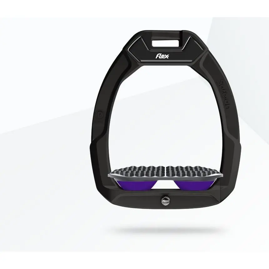 Sicherheitssteigbügel Reiten Endurance Schwarz/Grau/Violett Flex-On Safe-On
