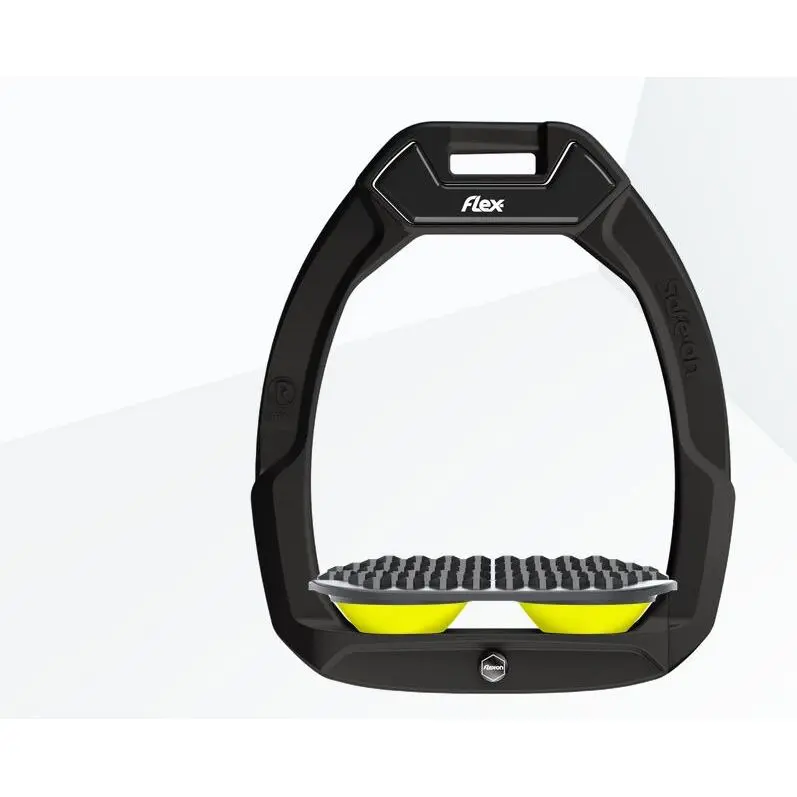 Sicherheitsreitsteigbügel Endurance Schwarz/Grau/Geilb Flex-On Safe-On