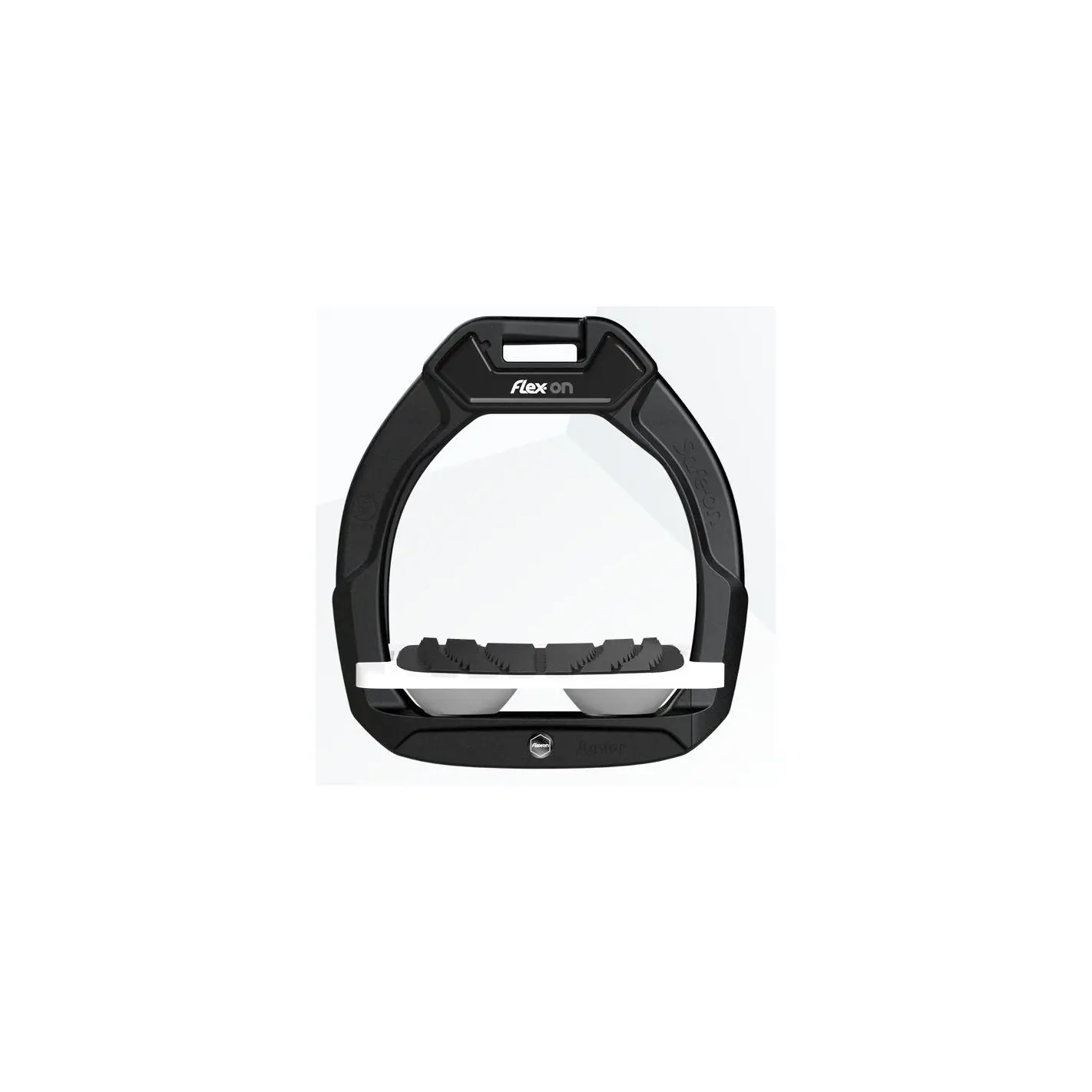 Sicherheitssteigbügel Reiten Schräg Grip Schwarz/Weiß/Grau Flex-On Safe-On