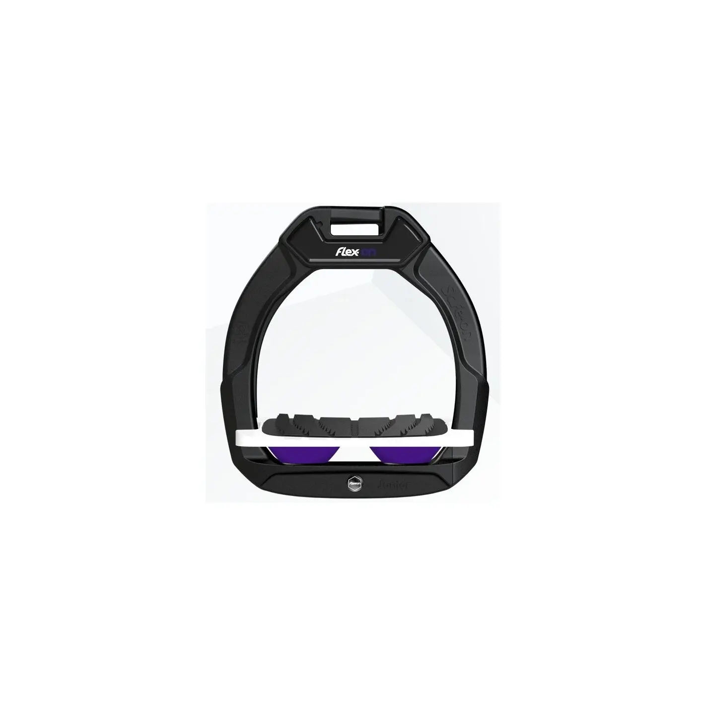 Reitsteigbügel Sicherheitsschuh Neigung Grip Schwarz/Weiß/Violett Flex-On Safe-On