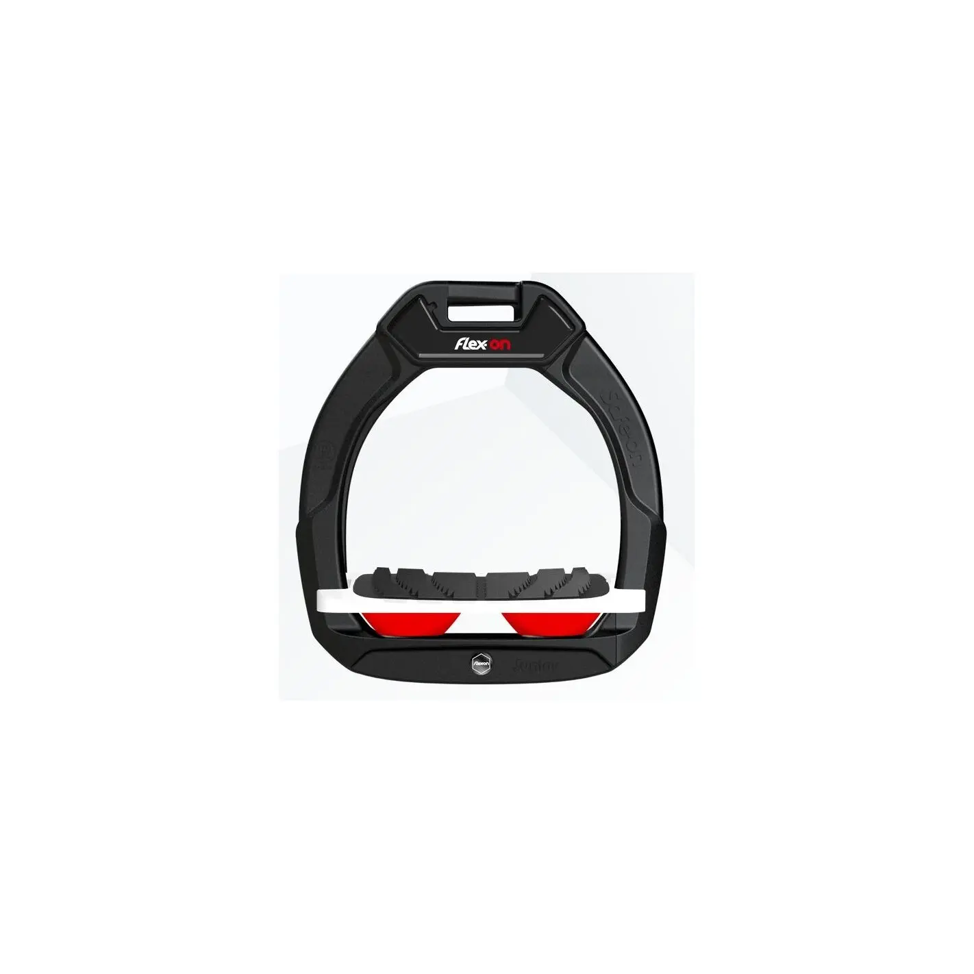 Sicherheitsreitsteigbügel Neigung Grip Schwarz/Weiß/Rot Flex-On Safe-On