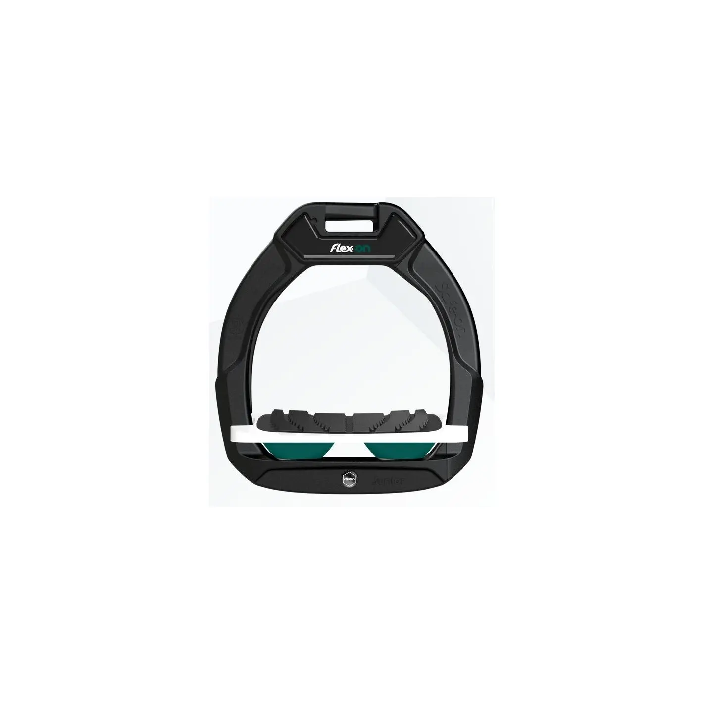 Étriers de sécurité d’équitation Incliné Grip Noir/Blanc/Vert Flex-On Safe-On