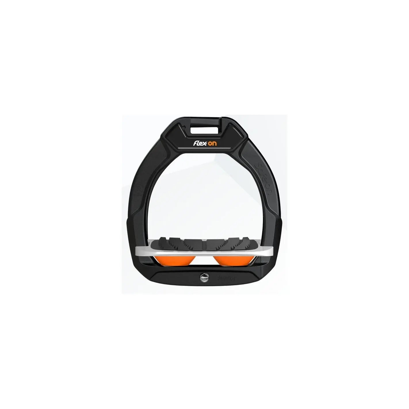 Étriers de sécurité d’équitation Incliné Grip Noir/Gris/Orange Flex-On Safe-On