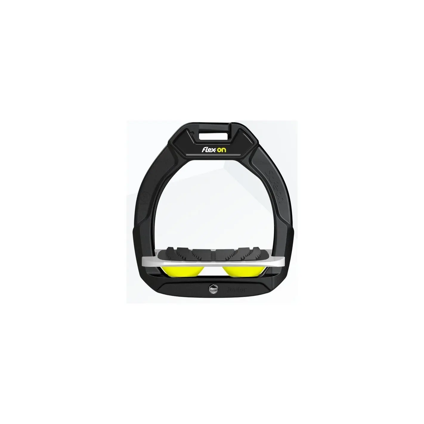 Sicherheitssteigbügel Reiten Neigung Grip Schwarz/Grau/Gelb Flex-On Safe-On