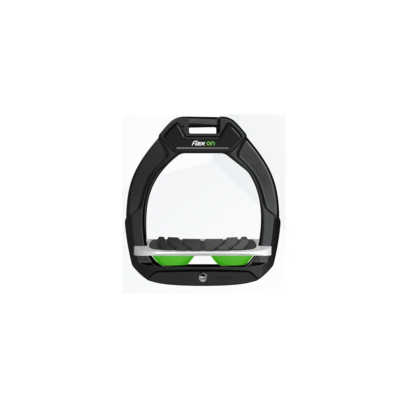 Étriers de sécurité d’équitation Incliné Grip Noir/Gris/Vert Flex-On Safe-On