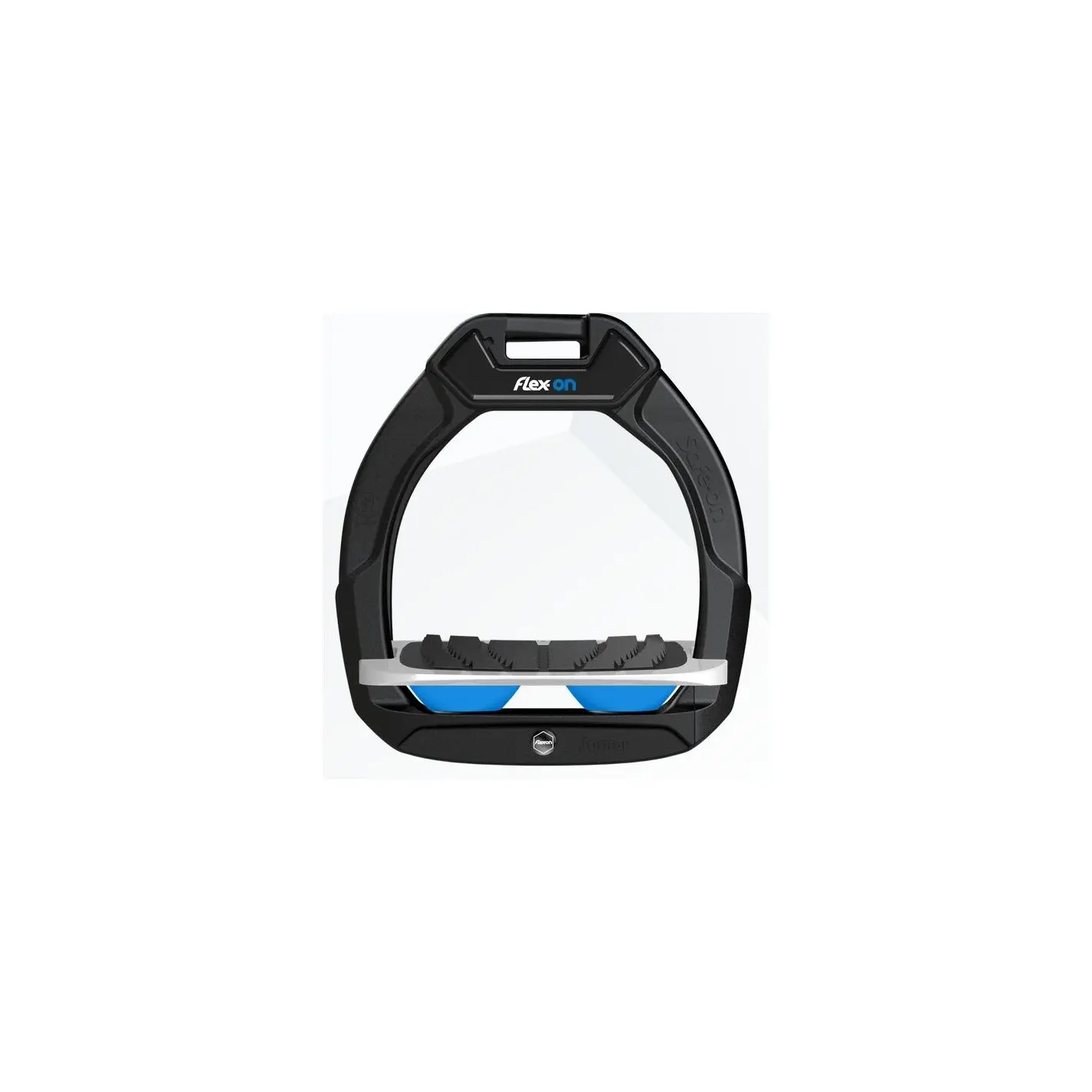 Sicherheitssteigbügel Reiten Neigung Grip Schwarz/Grau/Blau Flex-On Safe-On