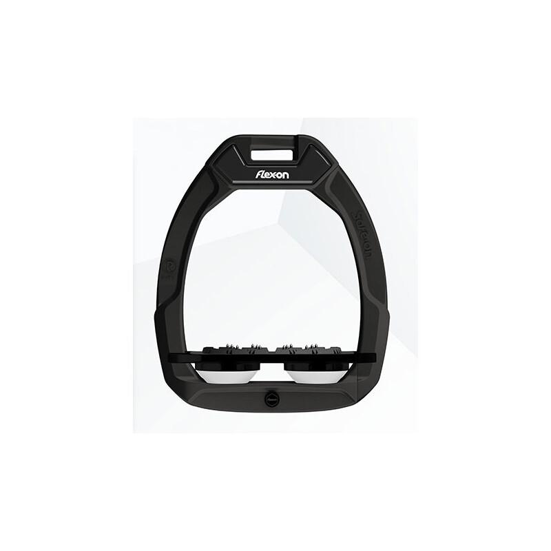 Meilleurs prix pour Étriers de sécurité d’équitation Incliné Grip Noir/Noir/Blanc Flex On Safe-On