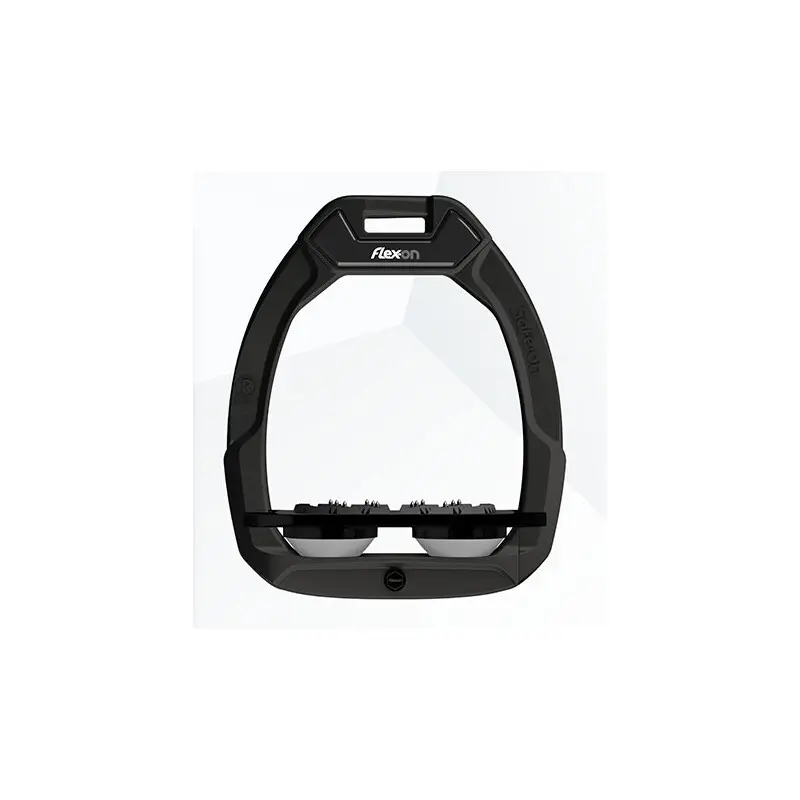 Comparer les prix de Étriers de sécurité d’équitation Incliné Grip Noir/Noir/Gris Flex On Safe-On