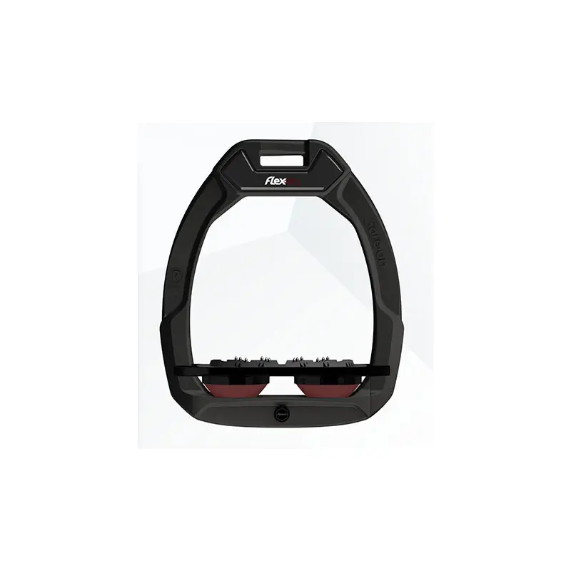 Étriers de sécurité d’équitation Incliné Grip Noir/Noir/Prune Flex-On Safe-On