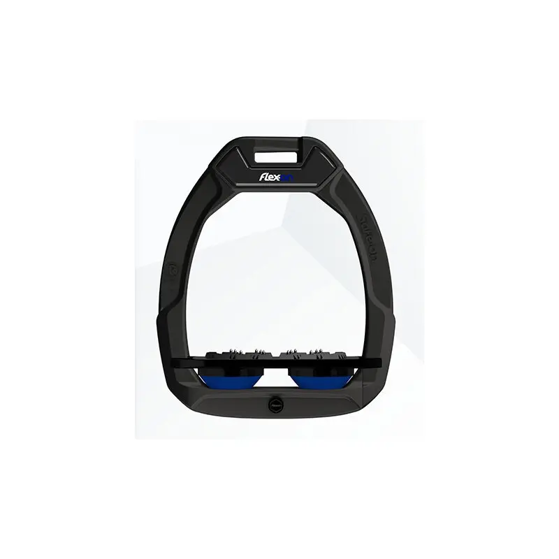 Étriers de sécurité d’équitation Incliné Grip Noir/Noir/Marine Flex-On Safe-On