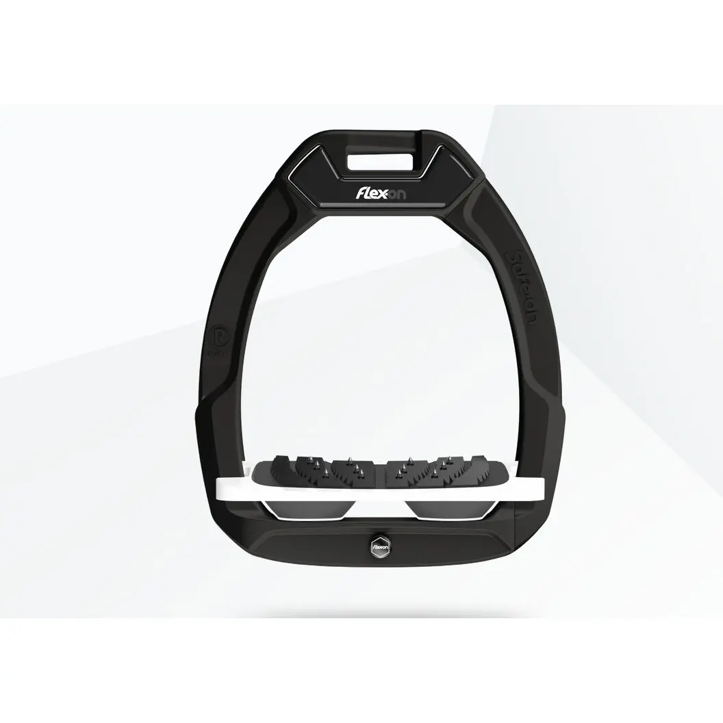 Sicherheitsreitsteigbügel Neigung Ultra Grip Schwarz/Weiß/Anthrazit Flex-On Safe-On
