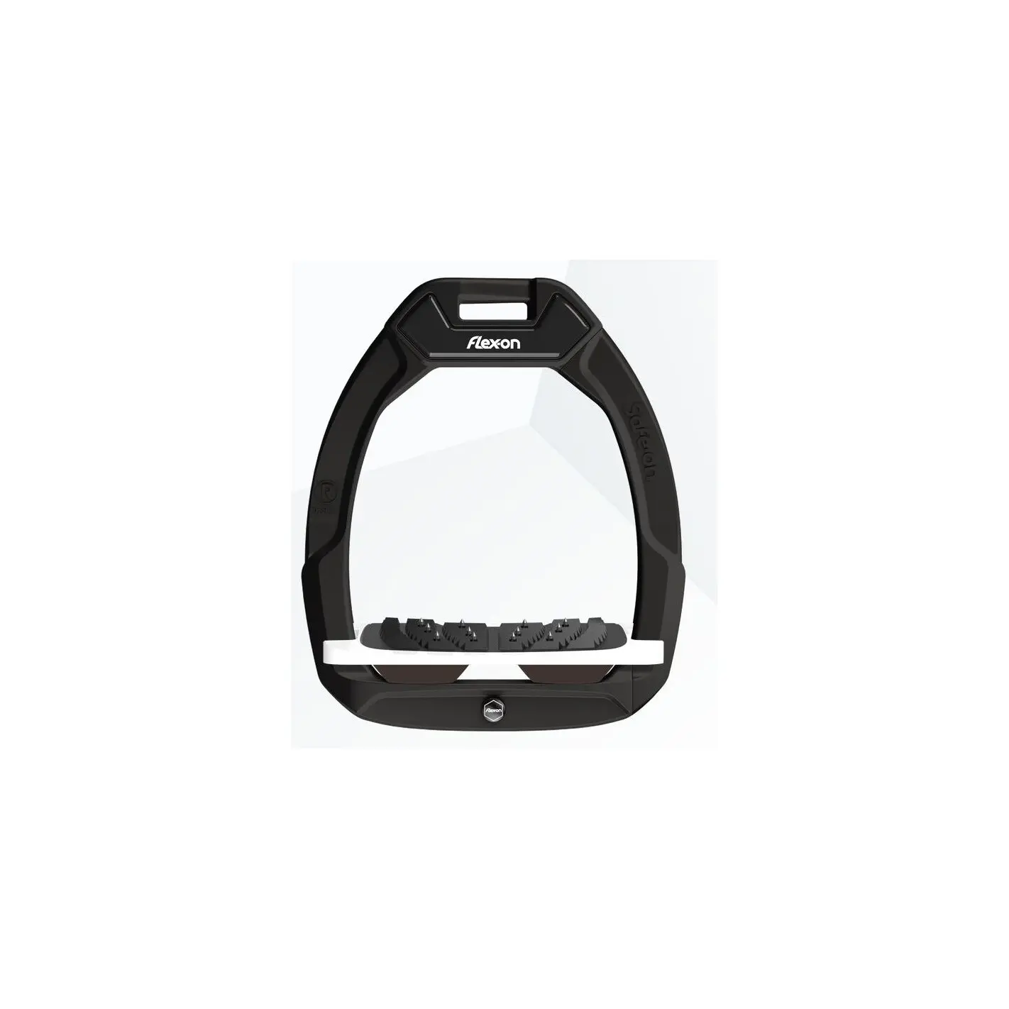 Sicherheitssteigbügel Reiten Neigung Ultra Grip Schwarz/Weiß/Braun Flex-On Safe-On