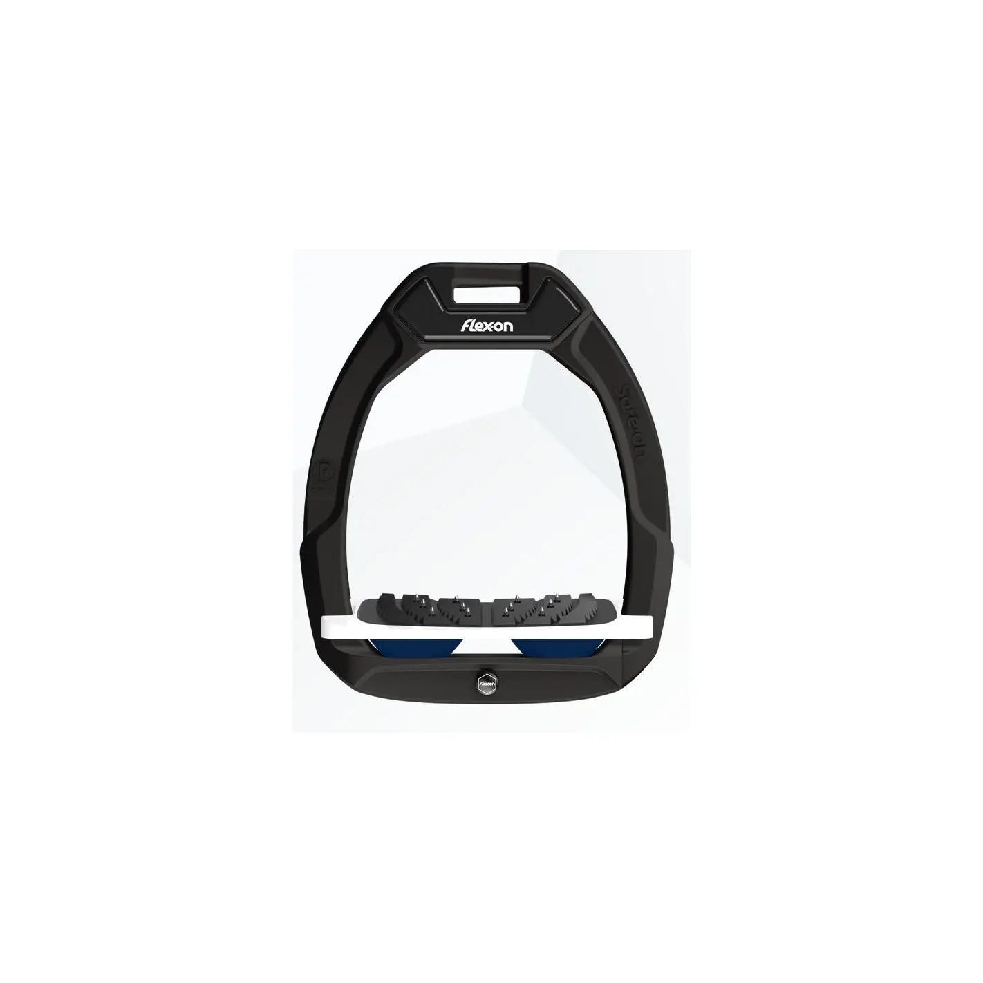 Sicherheitssteigbügel Reiten Neigung Ultra Grip Schwarz/Weiß/Marine Flex-On Safe-On